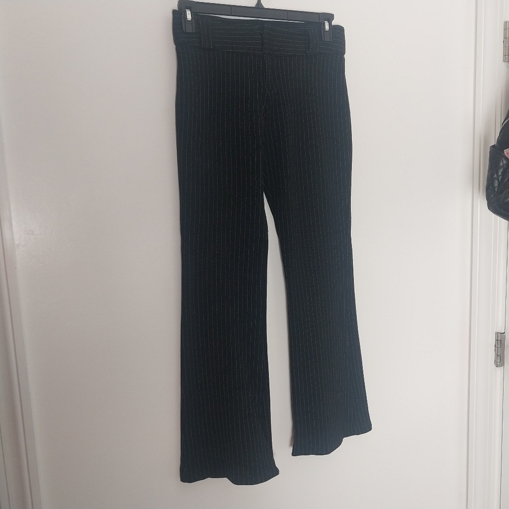 Y2k pinstripe wide leg pants